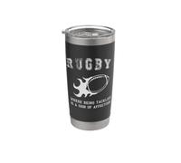 Rugby : être attaqué est un signe d'affection Gobelet isotherme en acier inoxydable double paroi