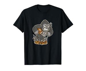 Rugby Gorilla Power Run, Dessin animé T-Shirt Graphique avec Valeur