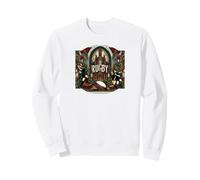 Rugby Gothic | Cathedral Composition Sweatshirt, Unisexe pour Adultes, Blanc, M