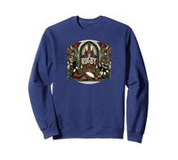 Rugby Gothic | Cathedral Composition Sweatshirt, Unisexe pour Adultes, Bleu Marine, XL