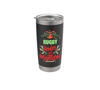 Rugby Gui de Noël Joueur de Rugby Gobelet isotherme en acier inoxydable double paroi