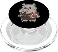 Rugby Hippo Arbitre Cartoon PopSockets PopGrip pour MagSafe