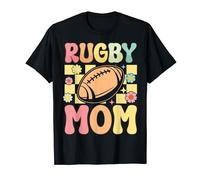 Rugby Mom Groovy Joueur de rugby féminin T-Shirt