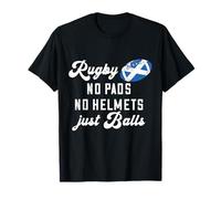 Rugby No Pads No Helmets Just Balls Drapeau écossais T-Shirt