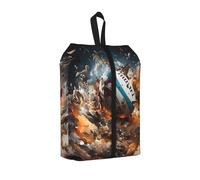 Rugby on Fire Sac à chaussures de voyage résistant à l'eau avec poignée pour valise, chaussures de sport, chaussures de sport, 1 pièce., One Size, Classique