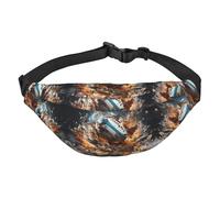 Rugby on Fire Sac banane de voyage tendance, adapté pour le sport, la course à pied, le cyclisme, les voyages, la pêche, grand sac banane pour garçons