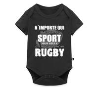 Rugby Sport Humoristique Idée De Cadeau Body Manches Courtes Bébé Bio