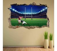Rugby Stadium 3D Wall Art Sticker Decal Mural Poster Kids Boys Room Decor
