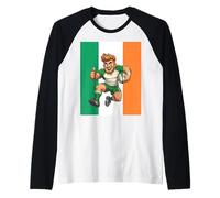 Rugby Thumbs-Up Mid-Leap Charge Manche Raglan
