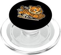 Rugby Tigre Dive Cartoon PopSockets PopGrip pour MagSafe