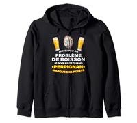 Rugby USAP Supporter Perpignan Essais Et Apéro Bière Sweat à Capuche