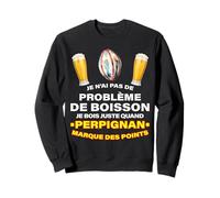 Rugby USAP Supporter Perpignan Essais Et Apéro Bière Sweatshirt