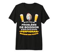 Rugby USAP Supporter Perpignan Essais Et Apéro Bière T-Shirt Haut de Gamme