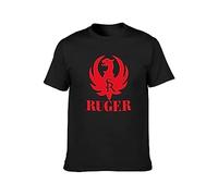Ruger Firearms Metal Men's Cotton T-Shirt Black Shirt Top Tee T-Shirt Black S