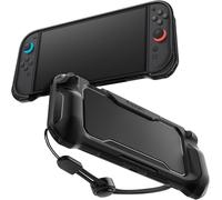 Rugged Armor Coque Compatible avec Nintendo Switch 2 2025 Étui avec dragonne Switch 2 Accessoires-Noir Mat