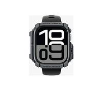 Rugged Armor - Etui pour montre intelligente - robuste - polyuréthanne thermoplastique (TPU) - gris foncé - pour Apple Watch (46 mm)