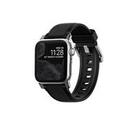 Nomad - Bracelet sport pour Apple Watch 42mm / 44mm / 45mm / 49mm - Noir / Argent - NM1A41SN00