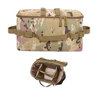 Rugged Camp Utensil Holder - Weatherproof Dining Tool Bag, Secure Spices Container Pouch | Generous Capacity Zippered Portable Cookware Carrier, Outdoor Picnic Barbecue Holiday Climbing Expedition