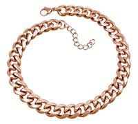 RUGGED steel - Chaîne pour femme en acier inoxydable massif de 13 mm de large - Élégante chaîne à maillons XXL pour femme 35, 40, 45 + 5 cm - Argent doré or rose imperméable et hypoallergénique - Avec