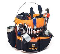 Rugged Tools Organiseur à outils - 64 poches pour seaux de 15 gallons - Insert de doublure pour la construction, le jardin, le charpentier