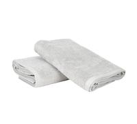 Ruggeri - Lot de 2 Serviettes de Douche et Salle de Bain 70 x 140 cm - 100% Pur Coton Extra Doux - Collection Serviettes - Let's Color (Blanc)