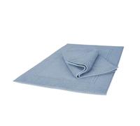 Ruggeri Lot de 2 Tapis de Bain, 50x80 cm, Coton Doux, Bleu Ciel | Pied de bain absorbant, descente de douche moelleuse, résistant, pur coton, lavable