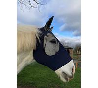 Ruggles Masque anti-mouches en lycra à enfiler pour races de chevaux lourdes - Shire Clydesdale Percheron, etc. | Lycra extensible dans les quatre sens pour un confort optimal | Excellente protection