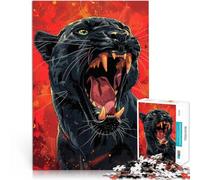 Rugissement de la Panthère Noire Puzzles 1000 pièces pour Adolescents Défi Difficile Jouets de décoration pour la Maison 38x26cm