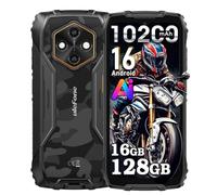 Rugking 4 Pro Téléphone Portable Incassable, 16Go+128Go/TF 2To Smartphone Incassable, Android 15, 48MP+8MP, 10200mAh, 6,56" 120Hz, Smartphone Étanche IP68, 4G LTE/5G WiFi, NFC, OTG, GPS, Noir