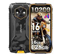 Rugking 4 Pro Téléphone Portable Incassable, 16Go+128Go/TF 2To Smartphone Incassable, Android 16, 48MP+8MP, 10200mAh, 6,56" 120Hz, Smartphone Étanche IP68, 4G LTE/WiFi, NFC, OTG, GPS, Orange