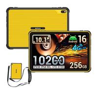 RugKing Pad 2 Pro Tablette Incassable Android 16, 10,1 Pouces 90Hz, Tablette Tactile 10200 mAh, 16Go+256Go/2To, 48 MP, IP68 Étanche, Slot 3 cartes, Dual SIM 4G/eSIM/5G WiFi/GPS/OTG/NFC, Jaune