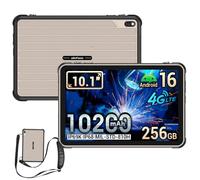 RugKing Pad 2 Pro Tablette Incassable Android 16, 10,1 Pouces 90Hz, Tablette Tactile 10200 mAh, 16Go+256Go/2To, 48 MP, IP68 Étanche, Slot 3 cartes, Dual SIM 4G/eSIM/5G WiFi/GPS/OTG/NFC, Gris
