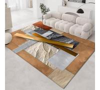 RUGMRZ Accessoire Chambre Décoration Lavable Antidérapante Abstraite Géométrique Moderne Et Minimaliste Deco Fille Noir Maison Tapis Ville Enfant D'Entrée Intérieur160X230Cm