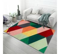 RUGMRZ Accessoire Chambre Géométrie Antidérapante Minimaliste Moderne Jaune Rouge Vert Garcon Couleur Deco Accessoires Et Dã©Corations 80X160CM