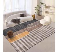 RUGMRZ Anti Dérapant Tapis Décoration Lavable Antidérapante Abstraite Géométrique Moderne Et Minimaliste Meuble Cuisine Bleu Accessoire Chambre Parentale Decoration Tapis+Salon160X230Cm