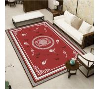 RUGMRZ Bureau Ado 300X400Cm Deco Chambre Fille Moderne Rouge Moquette Couloir Carpette À Coucher Tapiscanapé De Salon Règles Géométriques Style Vintage