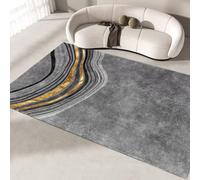 RUGMRZ Bureau Home Studio Tapis Décoration Lavable Antidérapante Abstraite Géométrique Moderne Et Minimaliste pour Enfants Chambre Gris The Carpet Relax Decoration De Bureau80X120Cm