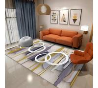 RUGMRZ Bureau Home Studio Tapis Décoration Lavable Antidérapante Abstraite Géométrique Moderne Et Minimaliste pour Enfants Chambre Gris The Carpet Relax Decoration De Bureau80X120Cm