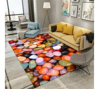 RUGMRZ Carpette Salon 200X300Cm Tapis De Jeux Couleur Sol Enfant Chambre Cuisson Barbecuemotif Étoile Mer Galets Antidérapant Et Résistant Aux Taches