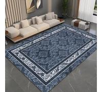 RUGMRZ Carpette Salon Décoration Lavable Antidérapante Abstraite Géométrique Moderne Et Minimaliste Fille Chambre Noir Tapis Lit Ville Enfant Entree Interieur Grande Taille140X200Cm