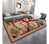 RUGMRZ Chambre À Coucher Abstrait Géométrique Lavable Antidérapant Élégant Salon Moquette Pas Cher Rouge Tapis D'Eveil Bebe Garcon Fille Ado 50X80CM