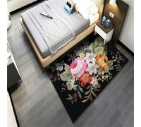 RUGMRZ Chambre Ado Garcon À Coucher Vintage Art Classique Rose Tapis Cars Noir Lit Enfant Fille Anti Bruit 80X160CM