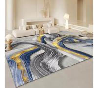 RUGMRZ Cuisine Moderne Décoration Lavable Antidérapante Abstraite Géométrique Et Minimaliste Tapis Salon Grande Taille Gris Chambre Fille Complete Moquette Intérieure Deco Salon200X250Cm