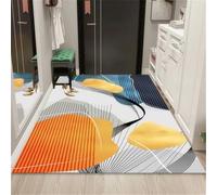 RUGMRZ Déco Chambre Fille 170X240Cm Tapis D'Eveil Multicolore Salon Complet Decoration Moderne Objet Chienporte Couloir Art À La Mode Antidérapant Résistant Aux Taches Orange Gris