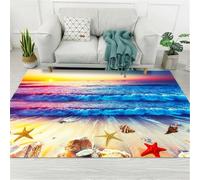 RUGMRZ Deco Chambre Fille 200X250Cm Antidérapant sous Tapis Bleu Entree Interieur Home De Créateur Accessoire Cuisinepaysage sous-Marin Motif Aquarium Jaune