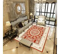 RUGMRZ Deco Fille Chambre 80X160Cm Tapis Exterieur Enfant Rouge Protection Sol Lit Fillecanapé De Salon À Règles Géométriques Style Vintage
