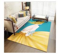 RUGMRZ Déco Maison 180X250Cm Tapis D'éVeil Et De Jeux Or Doux Moderne Salon Priere Enfantporte Couloir Antidérapante Résistante À La Saleté Art Bleu Blanc