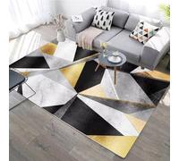 RUGMRZ Decoration Chambre Enfant Garcon Salon Antidérapant Lavable Zone De Décoration Minimaliste Tapis Moderne Noir Bureau Ado Moquette Intérieure One Piece170X240Cm