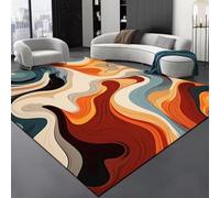 RUGMRZ Decoration Chambre Fille Salon Lavable Antidérapant Et Résistant Aux Taches Abstrait Moderne Tapis Deveil Multicolore Décoration D'Intérieur Epais 140X200CM