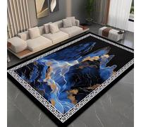 RUGMRZ Décoration D'Intérieur Lavable Antidérapante Abstraite Géométrique Moderne Et Minimaliste Tapis One Piece Noir Deco Fille Chambre De Couloir Ado80X160Cm